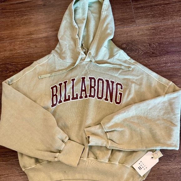 Billabong Avocado Green All Time Fleece Pullover Sweatshirt Size S - Picture 1 of 2